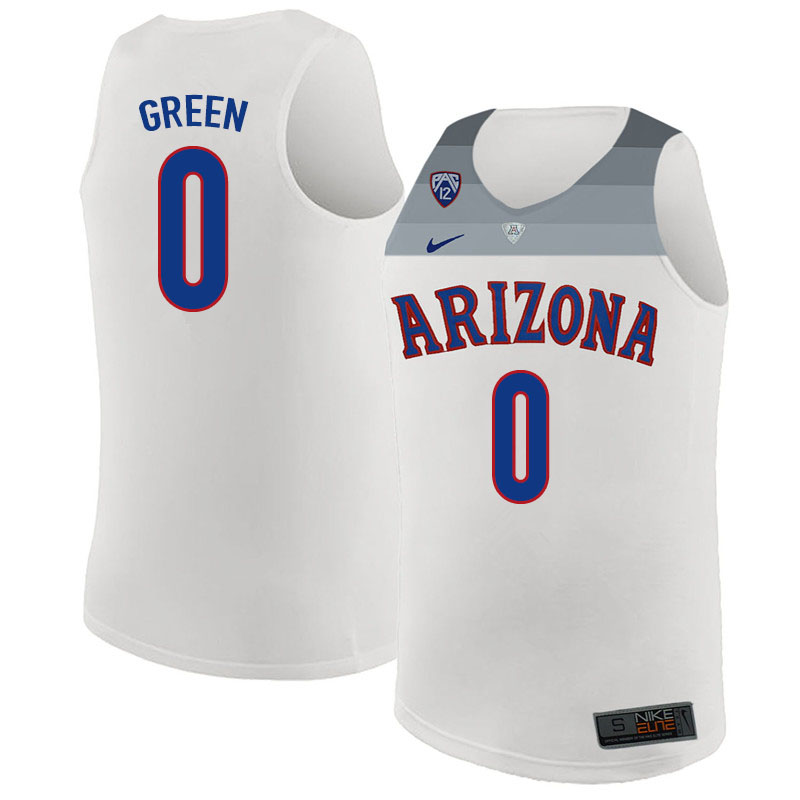 Men #0 Josh Green Arizona Wildcats College Basketball Jerseys Sale-White - Click Image to Close